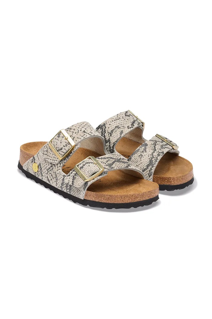 Obuv Birkenstock šľapky dámske semišové Arizona Suede Leather Snake 1033065 béžová