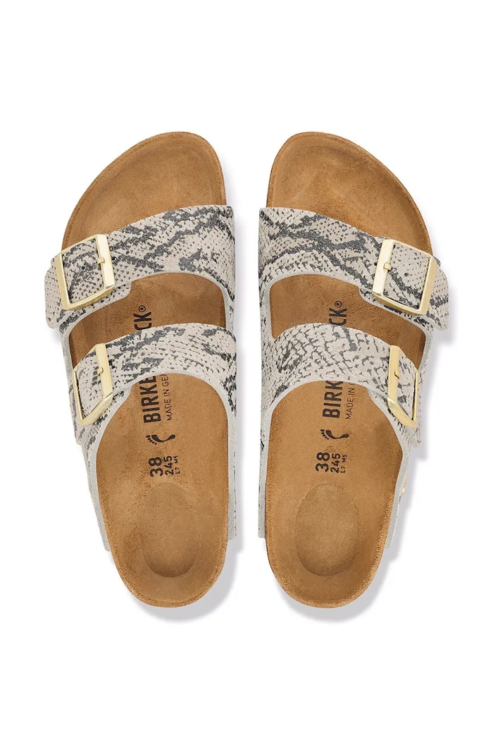 Birkenstock šľapky dámske semišové Arizona Suede Leather Snake 1033065 béžová
