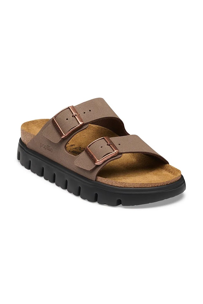 Birkenstock σαγιονάρες Γυναικεία x Papillio Arizona Chunky Birkibuc 1033056 καφέ AW26