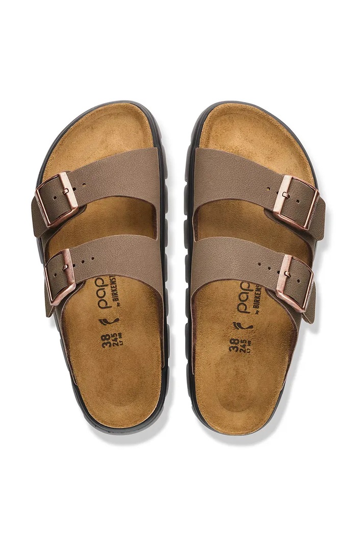 Birkenstock σαγιονάρες Γυναικεία x Papillio Arizona Chunky Birkibuc 1033056 καφέ