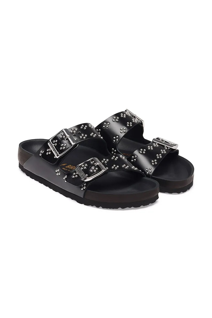 Obuv Birkenstock Šľapky dámske kožené Animal Print Big Buckle Leather 1033016 čierna