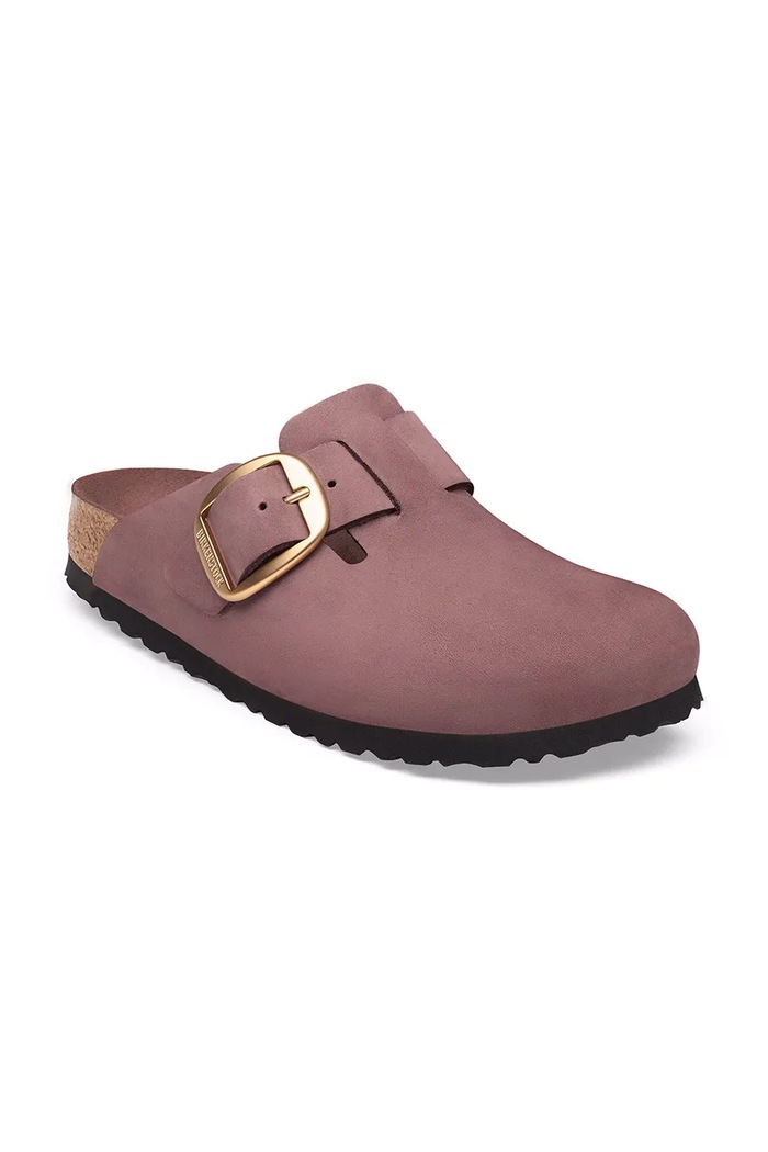 Birkenstock natikače mules za žene od nubuka Boston Big Buckle Nubuck Leather 1033010 roza AW26