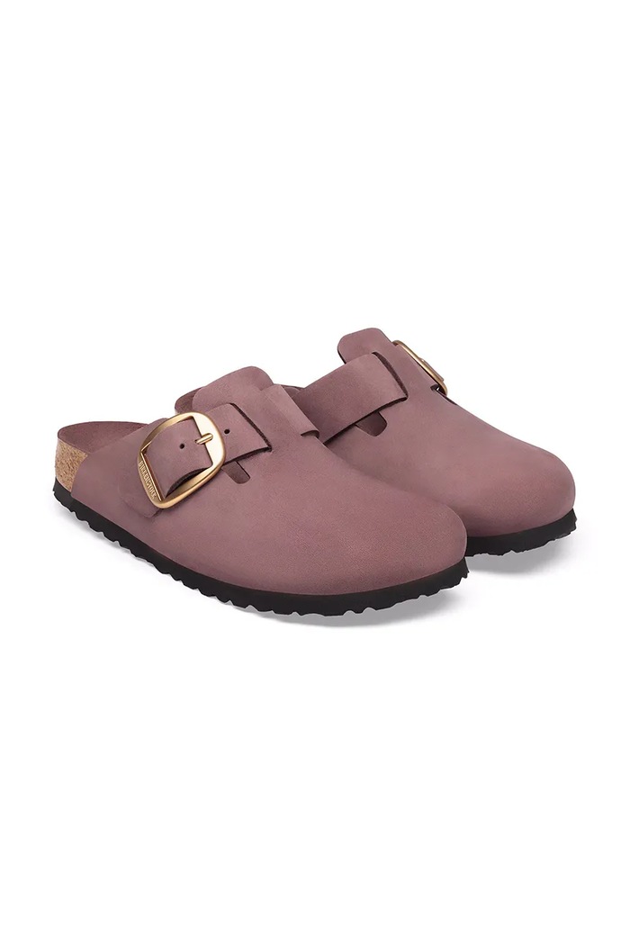 Obuća Birkenstock natikače mules za žene od nubuka Boston Big Buckle Nubuck Leather 1033010 roza