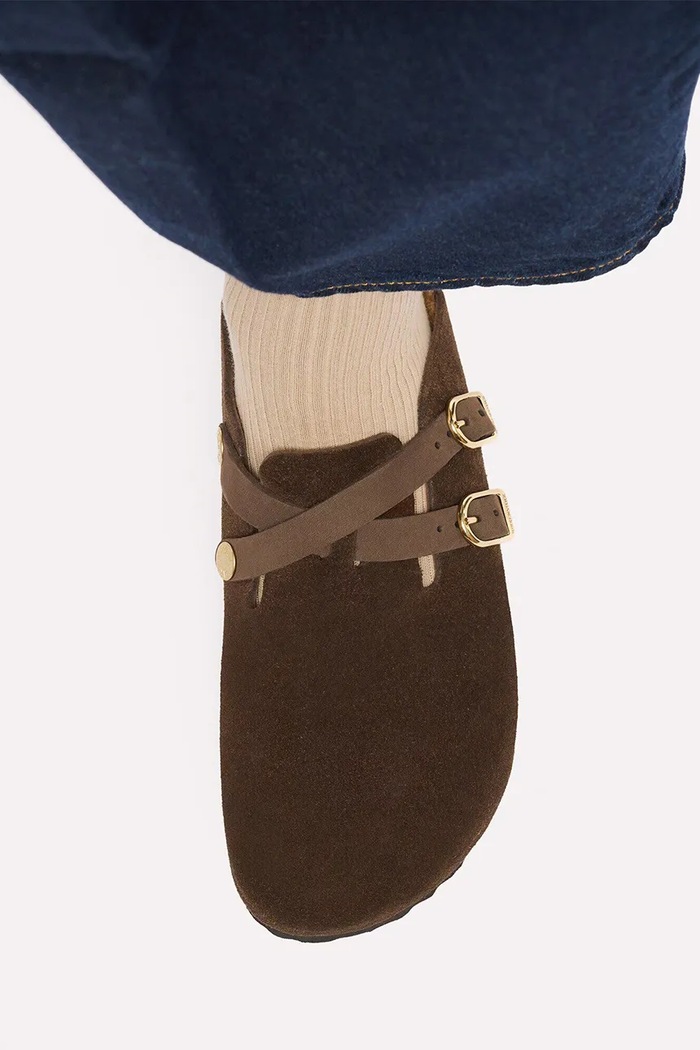 Birkenstock Blair Suede Leather slides mules Women's suede 1032983.