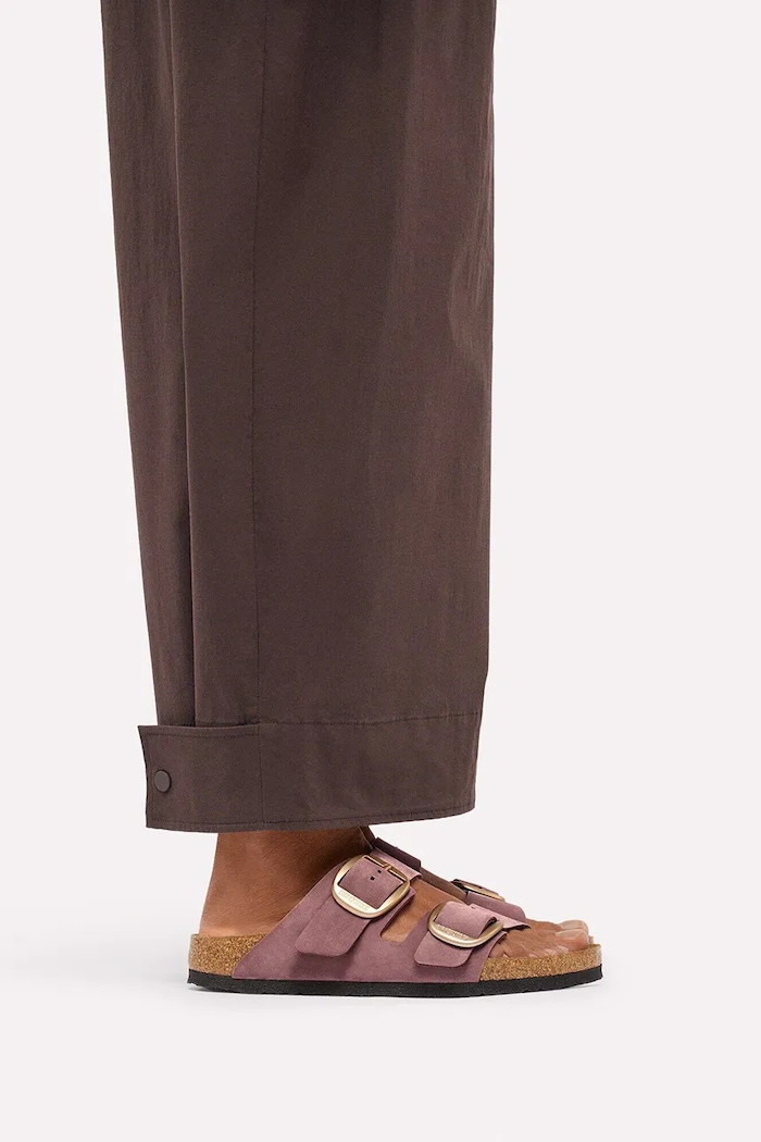 Birkenstock klapki damskie nubukowe Arizona Big Buckle Nubuck Leather 1032970.