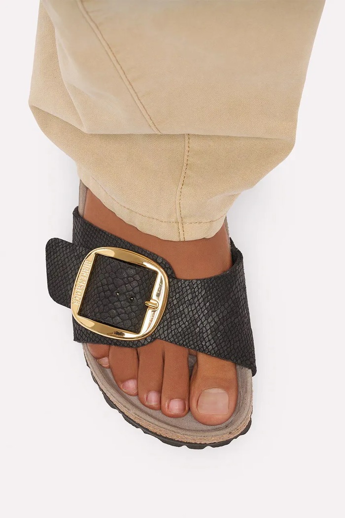 Birkenstock šľapky dámske Madrid Big Buckle Synthetics Python 1032965