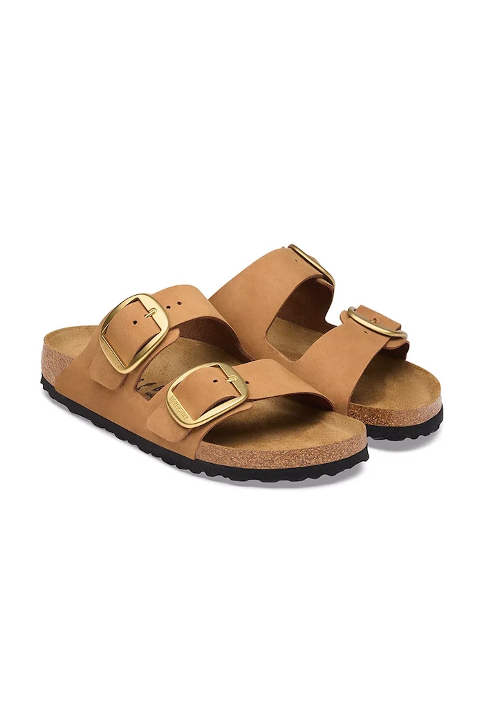 Obuv Birkenstock šľapky dámske Arizona Big Buckle Nubuck Leather 1032931 hnedá