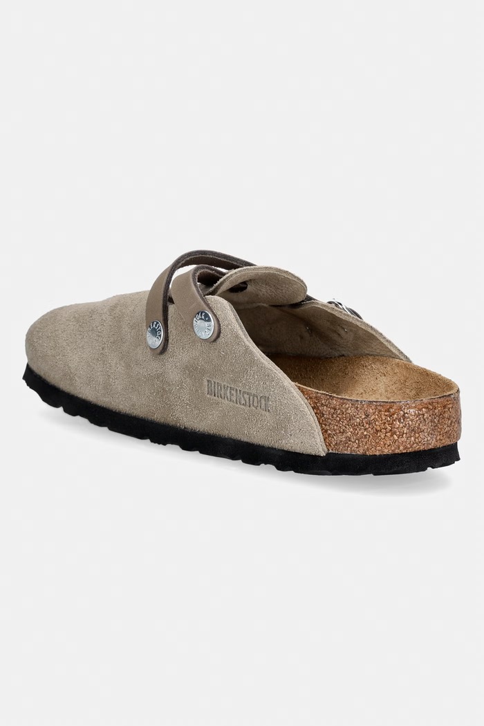 Obuwie Birkenstock klapki mules damskie zamszowe Blair Suede Leather 1032905 beżowy