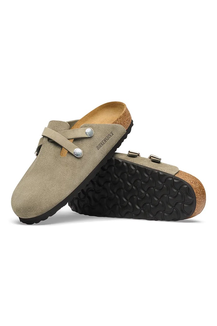 Birkenstock σαγιονάρες mules Γυναικεία σουέτ Blair Suede Leather μπεζ 1032905