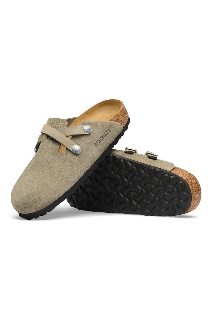 Birkenstock șlapi mocasini pentru femei din piele întoarsă Blair Suede Leather bej 1032905