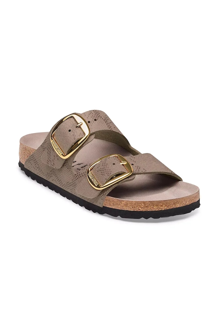 Birkenstock шльопанці жіночі шкіряні Arizona Big Buckle Synthetics Python 1032891. бежевий AW26