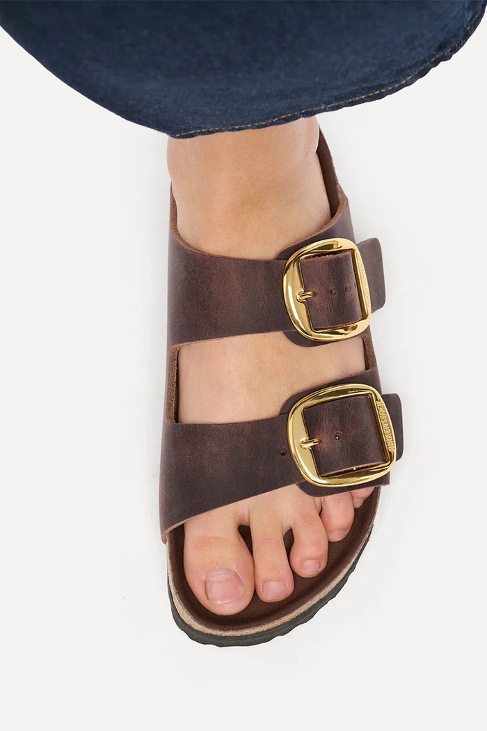 Birkenstock šľapky dámske kožené Arizona Big Buckle Oiled Leather 1032886.