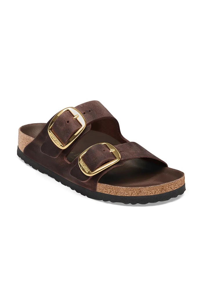 Birkenstock šľapky dámske kožené Arizona Big Buckle Oiled Leather 1032886. hnedá AW26