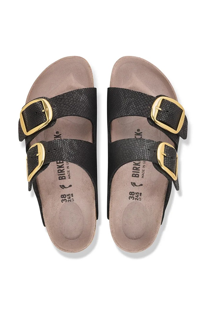 Birkenstock šľapky dámske Arizona Big Buckle Synthetics Python 1032881 čierna