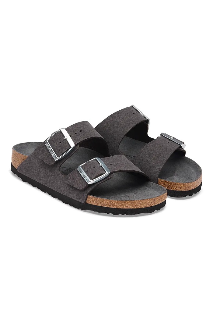 Obuwie Birkenstock klapki damskie Arizona Birkibuc 1032788 szary