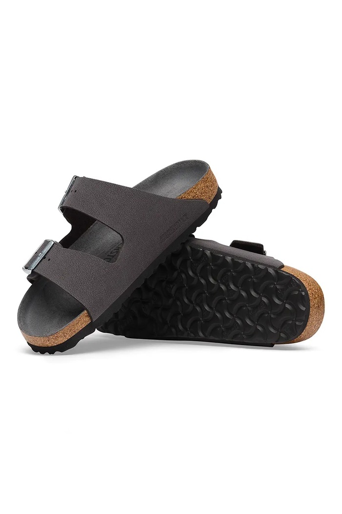 Birkenstock klapki damskie Arizona Birkibuc szary 1032788