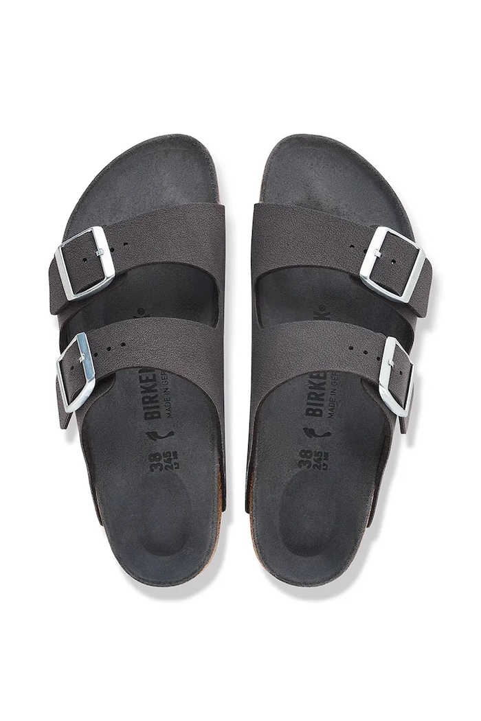 Birkenstock klapki damskie Arizona Birkibuc 1032788 szary