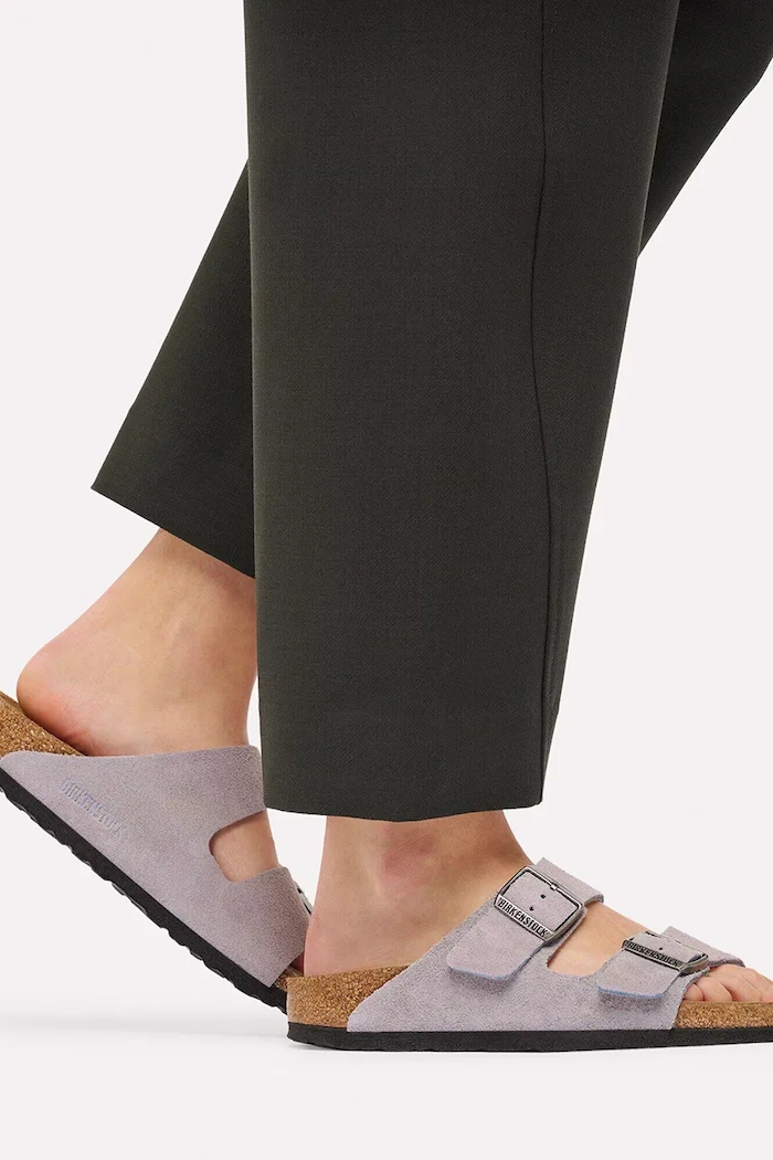 Birkenstock klapki damskie zamszowe Arizona Suede Leather 1032748