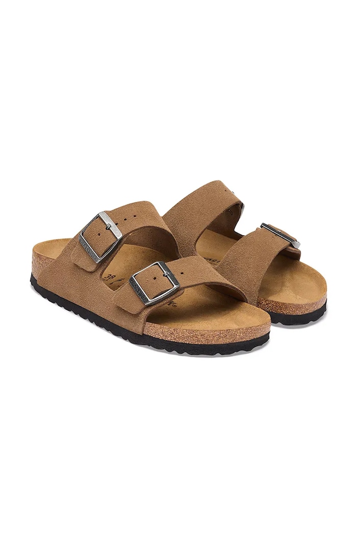 Obuv Birkenstock šľapky dámske semišové Arizona Suede Leather 1032717 hnedá
