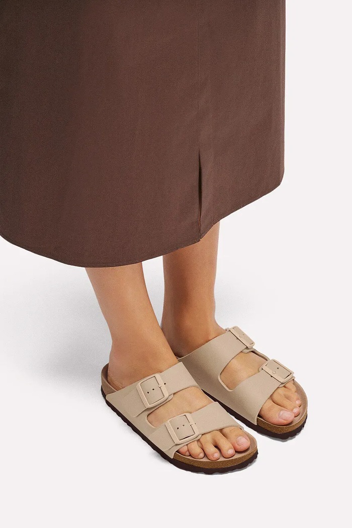 Birkenstock šľapky na plochom podpätku dámske Arizona Birko-Flor 1031510