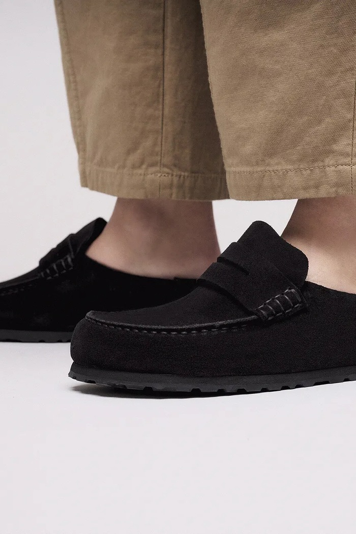Birkenstock natikače mules za žene od brušene kože Naples Wrapped Suede Leather 1030813