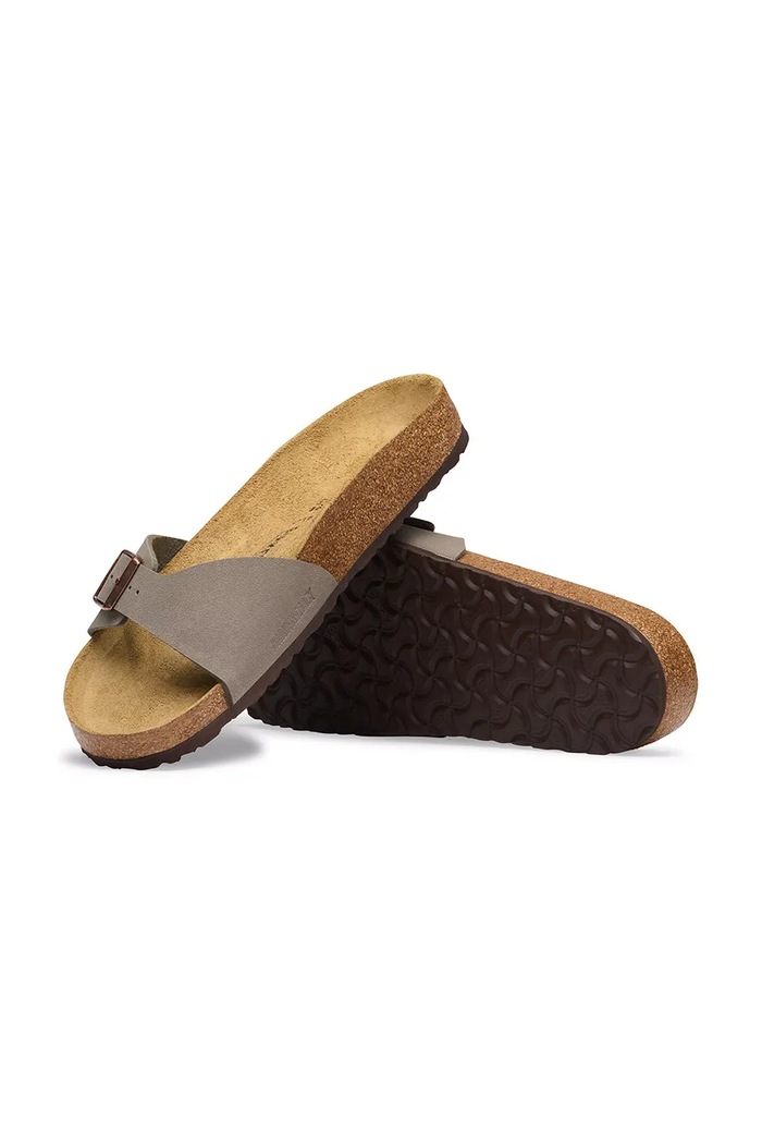 Birkenstock klapki damskie Madrid Birkibuc szary 1013908
