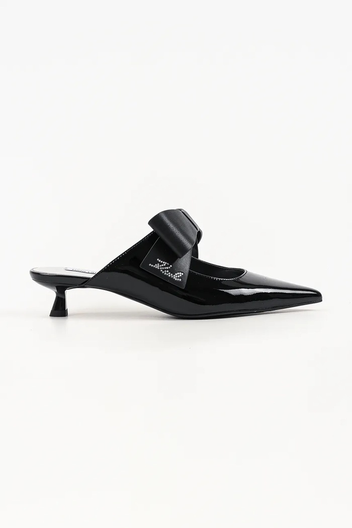 Karl Lagerfeld szpilki skórzane Pasha czarny KL30106.1BP
