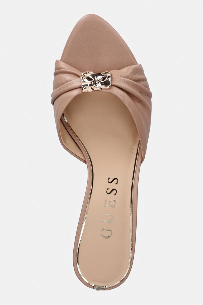 Guess natikači z nizko peto ženski SOMAYA bež FLTSOA.ELE03.BEIGE