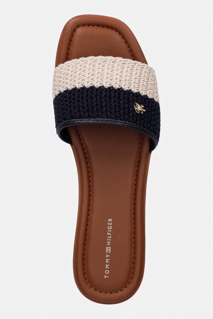 Tommy Hilfiger natikače za žene TH FLAT MULE CROCHET mornarsko plava FW0FW09513