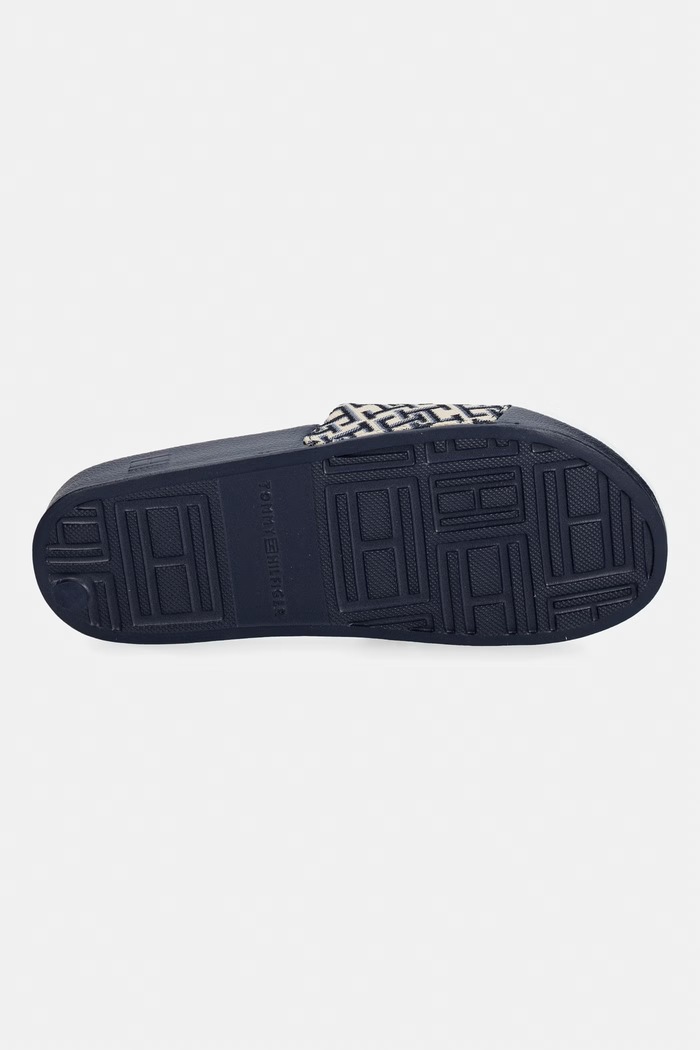 Tommy Hilfiger šľapky dámske TH MONOGRAM POOL SLIDE FW0FW09423 tmavomodrá