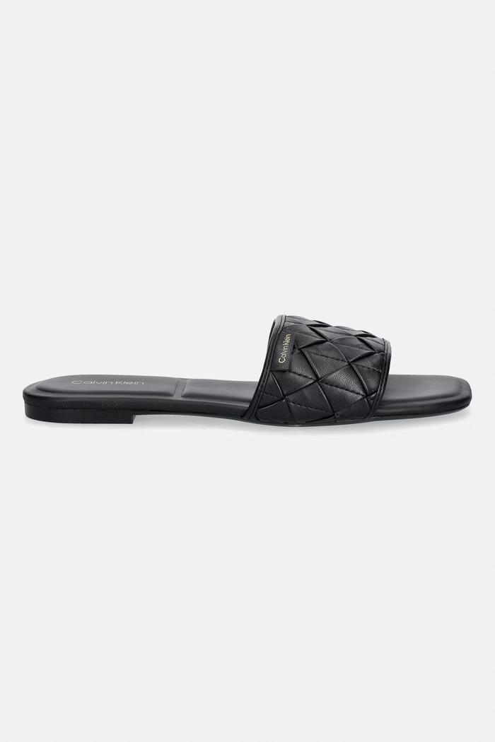 Calvin Klein SQUARE FLAT SNDL WOVEN LTH HW0HW03268.0GJ czarny AW26