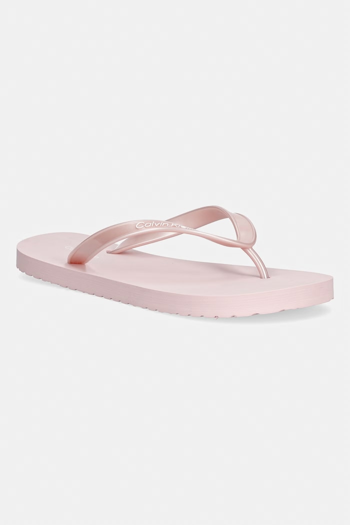 Calvin Klein šľapky dámske FLIP FLOP TPU METALLIC ružová HW0HW02956.TFF