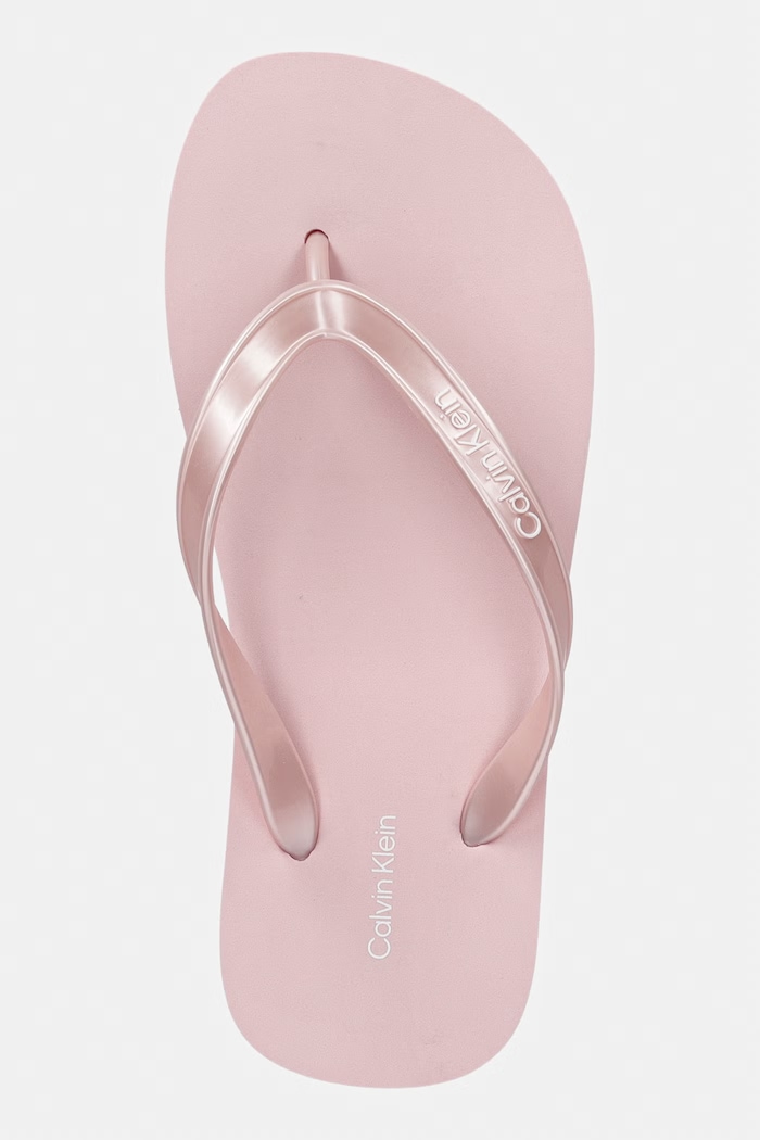 Calvin Klein šľapky dámske FLIP FLOP TPU METALLIC ružová HW0HW02956.TFF