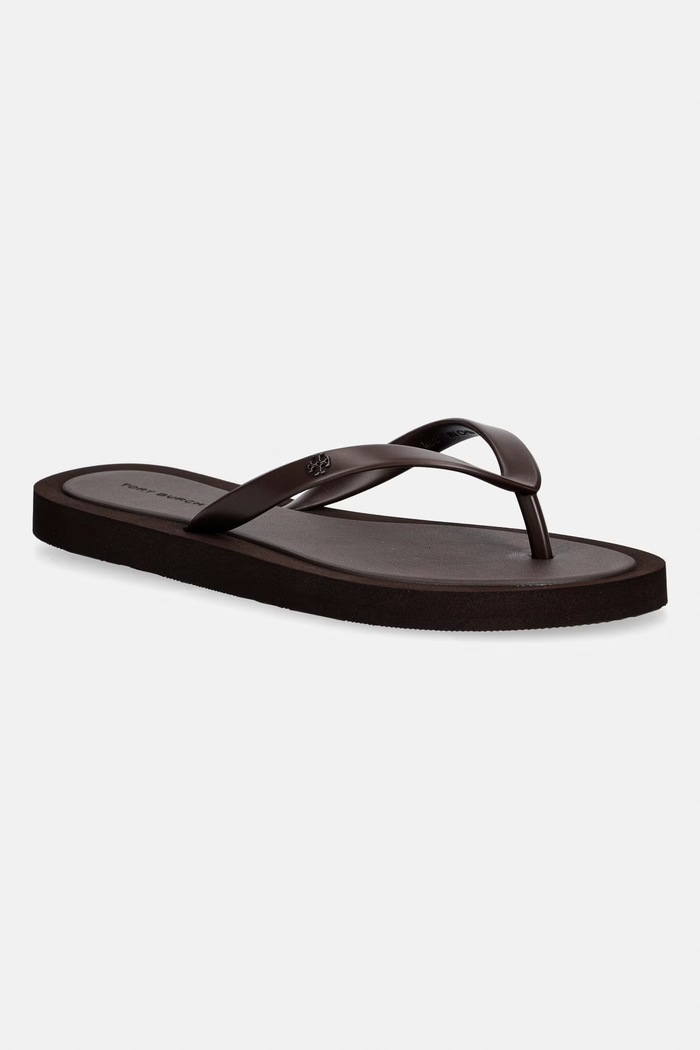 Tory Burch japonki damskie Kira Padded Flip Flop brązowy 162307.201
