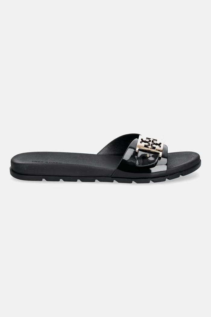Tory Burch klapki damskie Mellow Buckle Slide 157872.001 czarny AW26