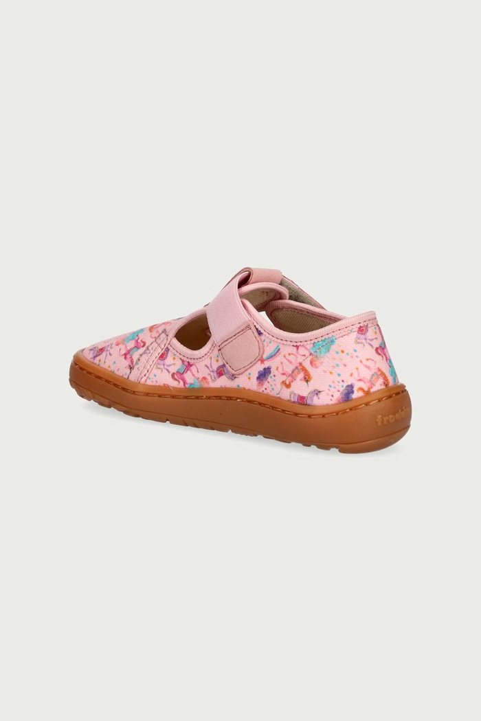 Dievča Froddo Papuče detské BAREFOOT CANVAS T-BAR G1700439.G.25.30 ružová