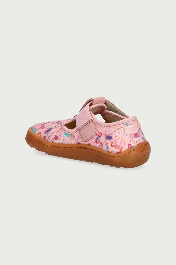 Dievča Froddo Papuče detské BAREFOOT CANVAS T-BAR G1700439.G.21.24 ružová