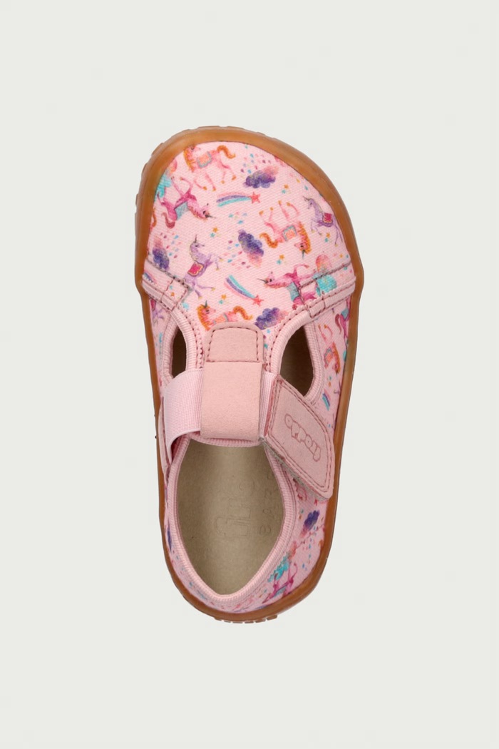 Papuče detské BAREFOOT CANVAS T-BAR Froddo G1700439.G.21.24 ružová