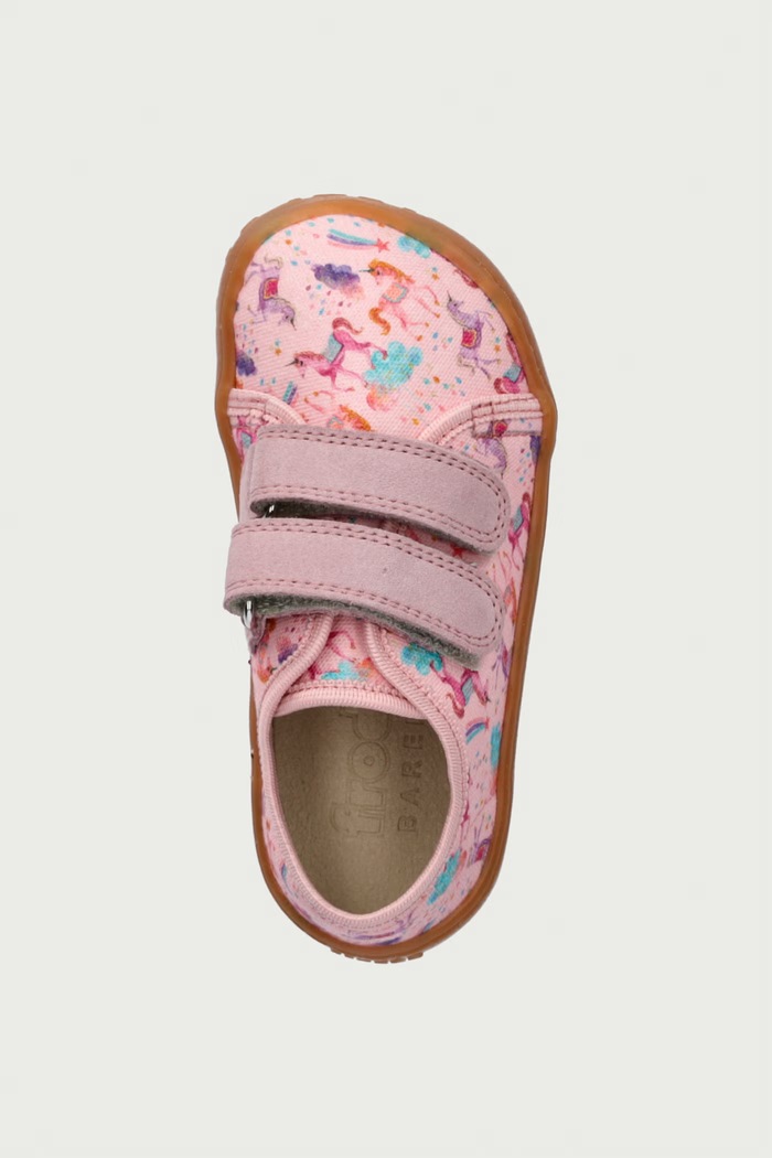 Detské papuče BAREFOOT CANVAS Froddo G1700440.G.20.24 ružová