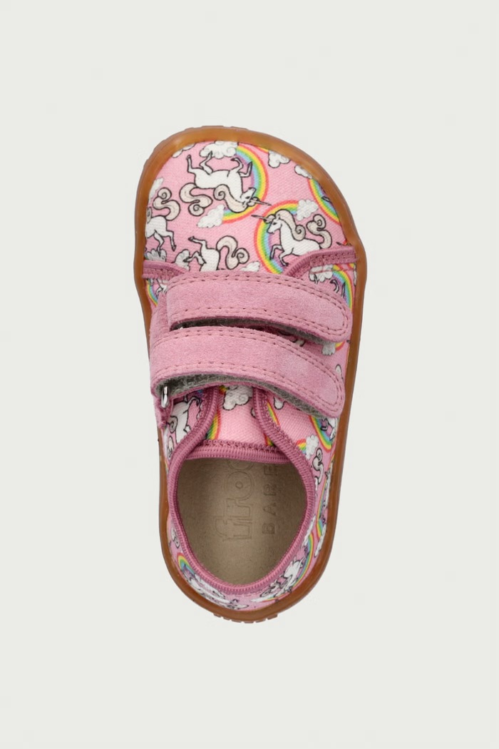 Detské papuče BAREFOOT CANVAS Froddo G1700440.G.20.24 ružová