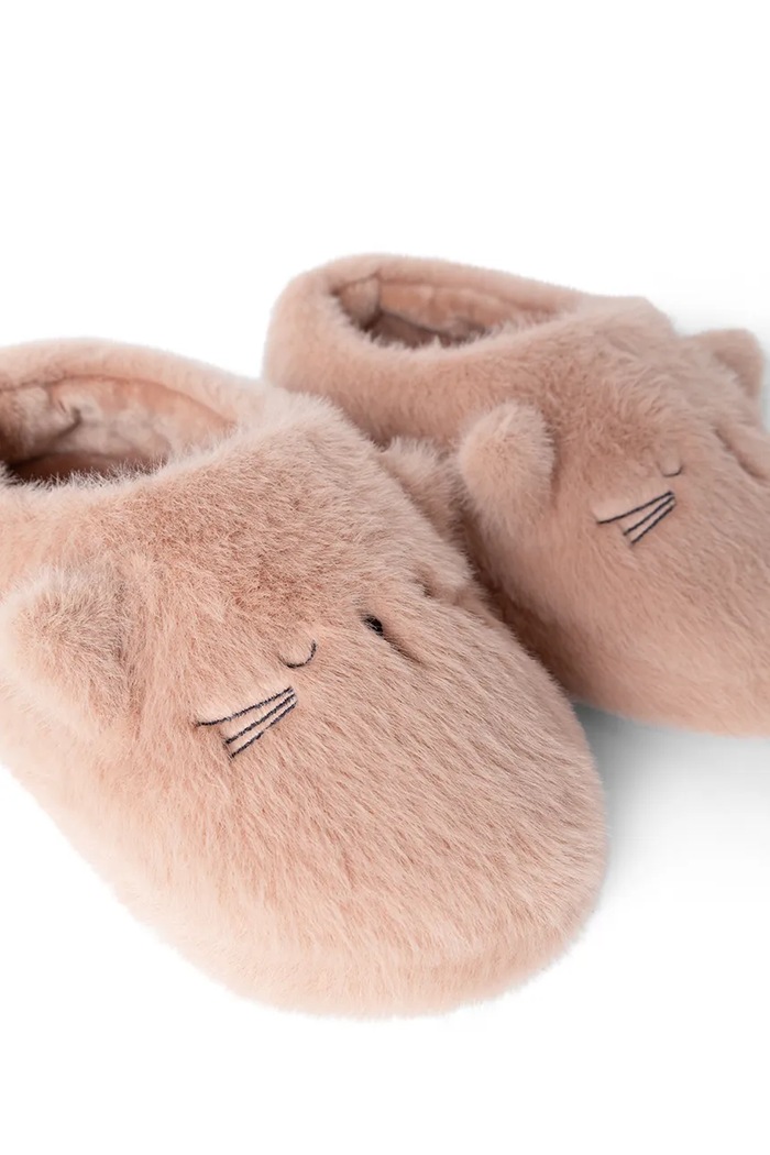 Liewood Kapcie dziecięce Aviaja Cat Slippers LW21030.9BY2 różowy AW26