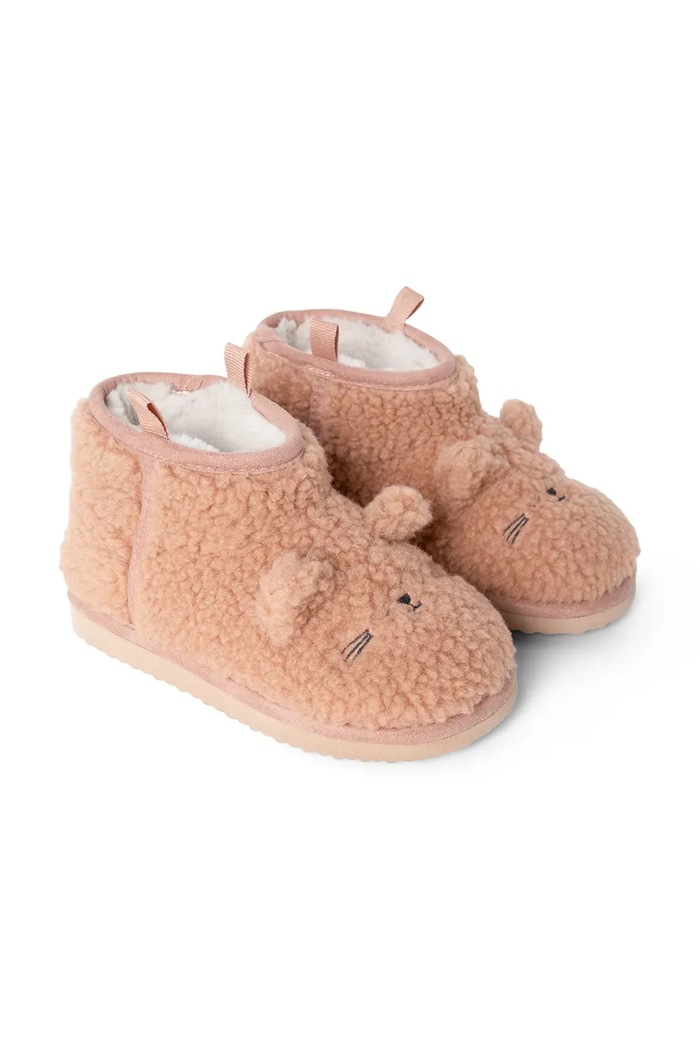 Liewood Kapcie dziecięce Alban Cat Pile Boot Slipper różowy LW21026.9BY2