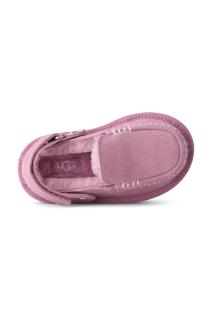 Papuče za djecu od brušene kože GOLDENSTAR EVELINA CLOG UGG roza 1180231T.G