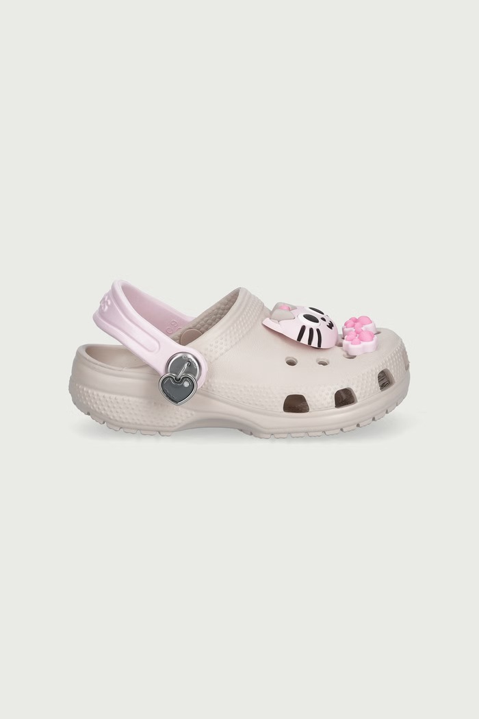 Crocs Klapki mules dziecięce CLASSIC CUTE CAT T CLOG 214063.CROCS.CLASSIC.CU różowy AW26