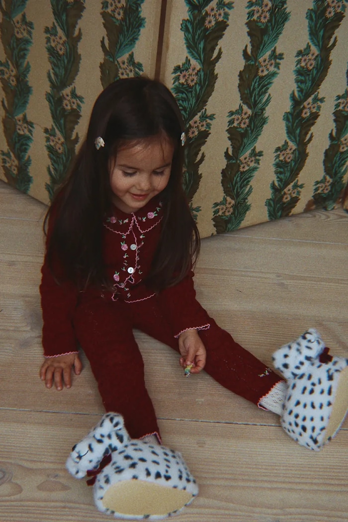 Konges Sløjd Kapcie dziecięce DALMATIAN FOOTIES KS106440.9BY2