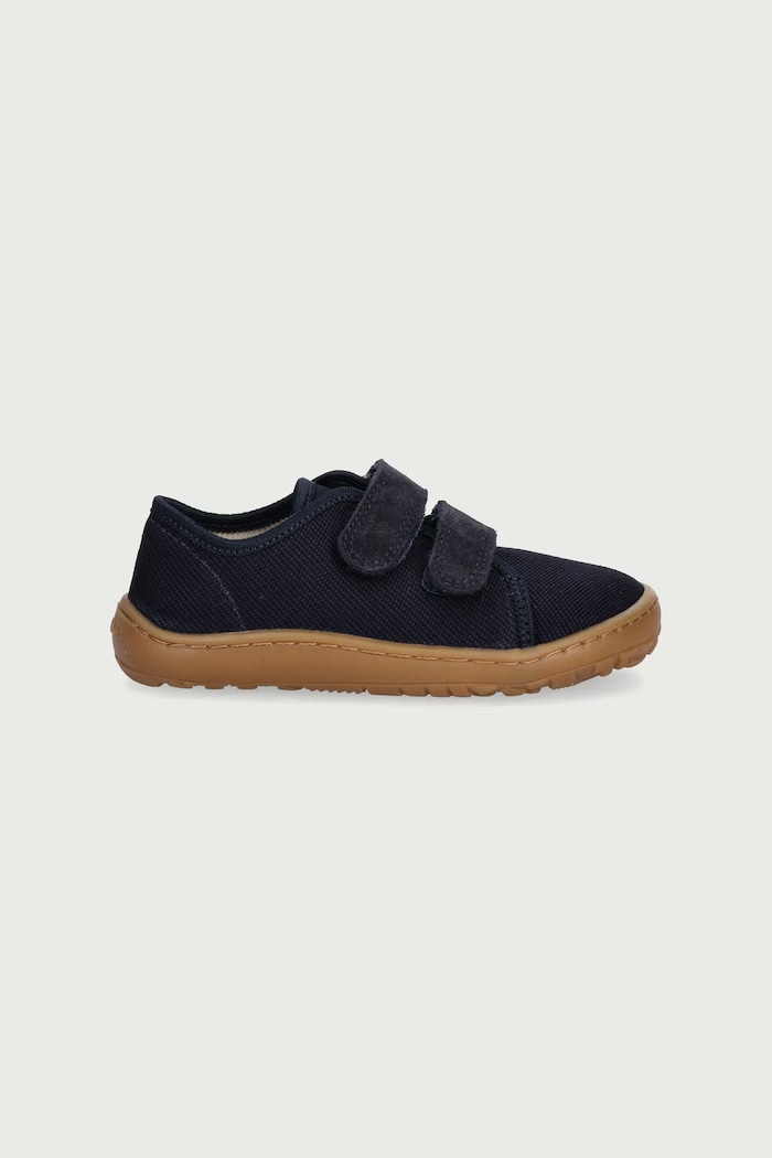 Froddo Παντόφλες παιδικές δερμάτινες BAREFOOT CANVAS G1700440.20.24 σκούρο μπλε AW26