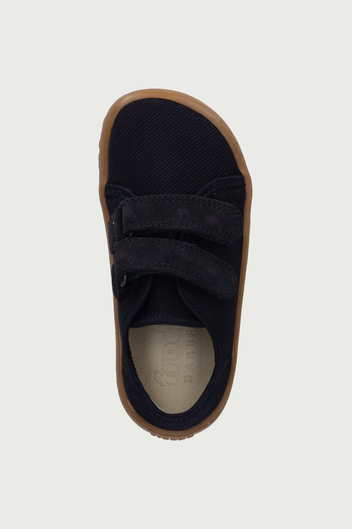 Παντόφλες παιδικές δερμάτινες BAREFOOT CANVAS Froddo G1700440.20.24 σκούρο μπλε