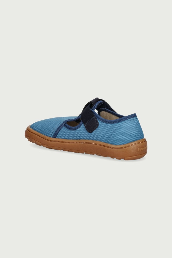 Αγορίστικα Froddo Παντόφλες Παιδικές BAREFOOT CANVAS T-BAR G1700439.25.30 μπλε