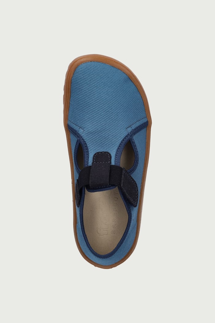 Παντόφλες Παιδικές BAREFOOT CANVAS T-BAR Froddo G1700439.25.30 μπλε