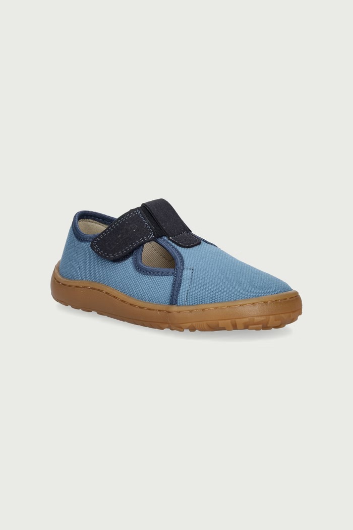Froddo Ciabatte per bambini BAREFOOT CANVAS T-BAR blu G1700439.21.24